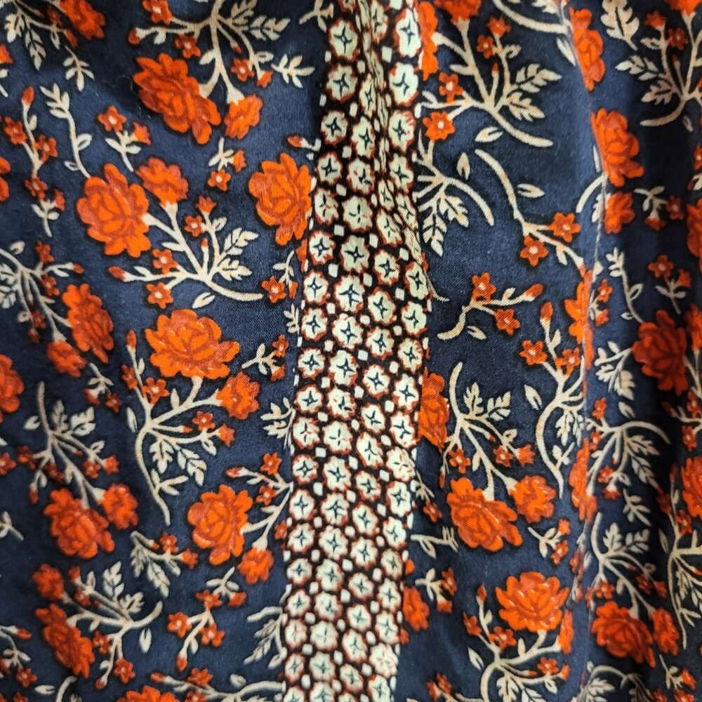Como Vintage Off The Shoulder Top Women's Size Large Floral Print Ruffle‎ Boho - Picture 3 of 6